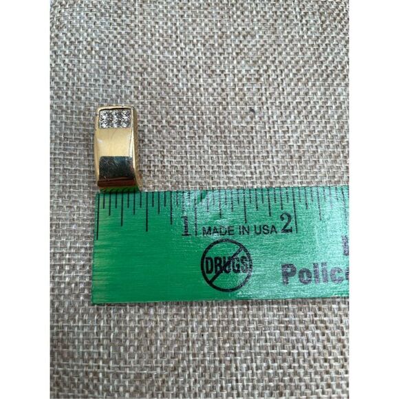 Pierre Lang Earrings, Ear Clip On Gilded with Crystal Chips Classy, Formal - Picture 7 of 8